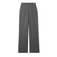 Soft rib felted wool pants