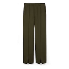 Wool mohair pants with logo