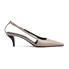 Décolleté slingback donna con logo con cristalli