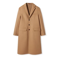 Single-breasted wool double cotton