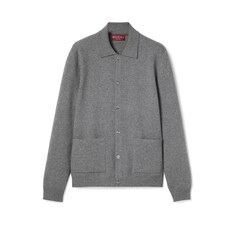 Wool cashmere knit cardigan