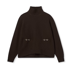 Pull en laine et cachemire avec détail Mors