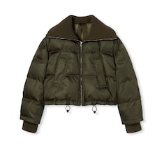 Fine gabardine nylon puffer jacket