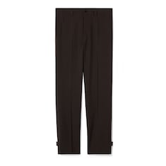Wool gabardine pant with logo