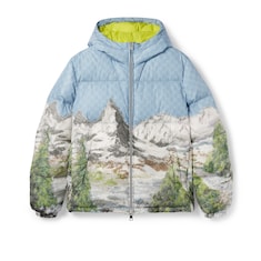 Giacca con cerniera in nylon stampato