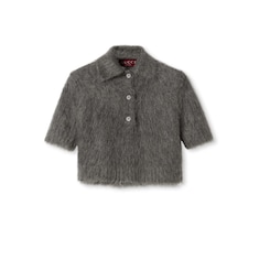 Top in mohair spazzolato extra fine