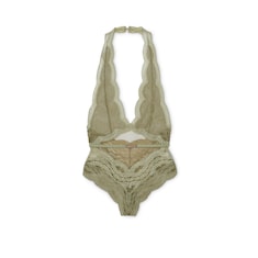 Body aus Tüll mit Blumen-Spitze