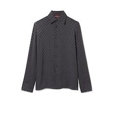 Camicia in seta GG jacquard