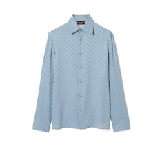 Camicia in seta GG jacquard