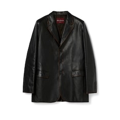 Veste en cuir doux effet vieilli