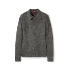 Cardigan en maille de laine mohair brossée