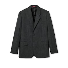Chaqueta de mouliné de lana de espiguilla