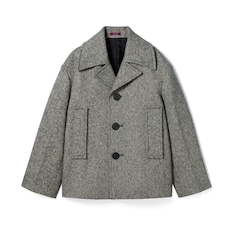 Chaquetón de lana y algodón doble