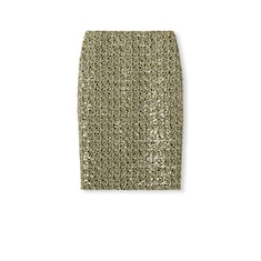 Gonna in lana e cotone bouclé