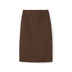 Seeded wool skirt