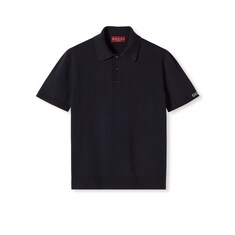 Polo in maglia di cotone e seta