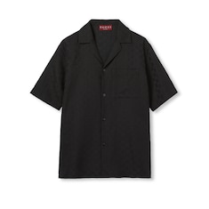 Camicia bowling in tessuto GG in misto lino