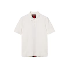 Poloshirt aus Wollstrick mit Web