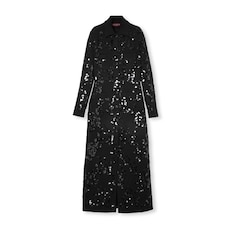 Robe polo en mélange de tweed avec broderie