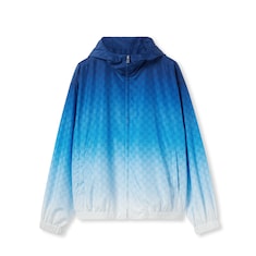 Printed technical poplin zip jacket