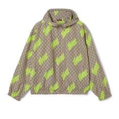 Veste zippée en popeline technique à imprimé