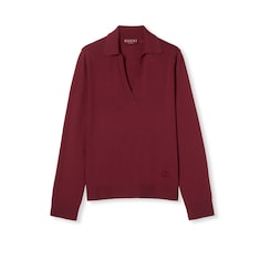 Extra fine wool polo top