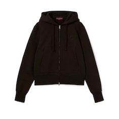 Brushed cotton jersey zip sweatshirt