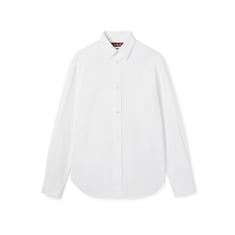 Camicia in popeline di cotone pesante con ricamo