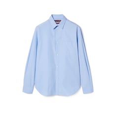 Camicia in popeline di cotone con logo