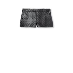 Embossed GG leather shorts