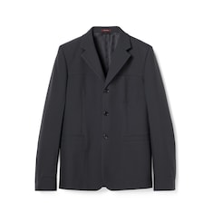 Single-breasted wool twill jacket