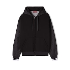 Jersey wool zip jacket