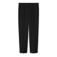 Wool blend twill pant with logo