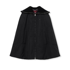 Padded cape jacket with embroidery