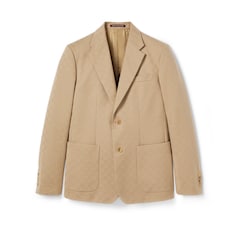 Veste en gabardine de coton à jacquard GG