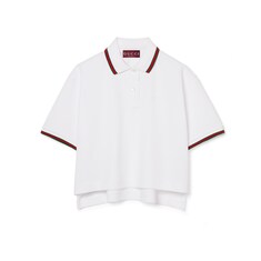 Cotton piquet polo shirt with Web