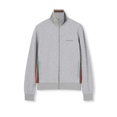 Jacke aus Baumwoll-Piqué-Doppelgewebe mit RV