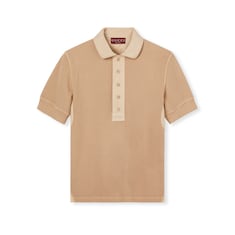 Polo en coton côtelé avec broderie