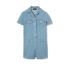 Mono de jacquard de denim con GG