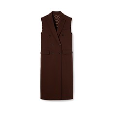 Long silk wool gilet