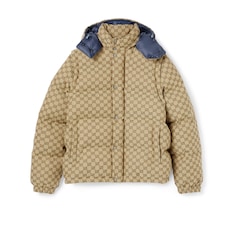 Chaqueta de plumón de lona GG