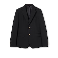 Chaqueta de lana con botonadura sencilla