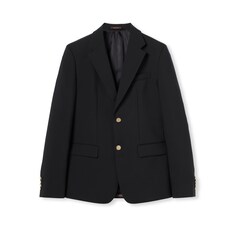 Single-breasted wool jacket