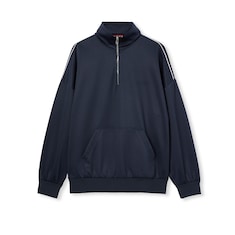 Technical jersey sweatshirt with embossed logo
