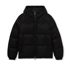 GG nylon canvas down jacket