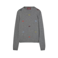 Pull en cachemire fin avec intarsia