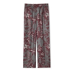 Pantalón de sarga de seda con estampado