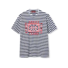 T-shirt in jersey di cotone stampato