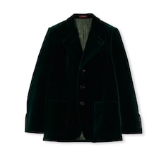 Stretch cotton velvet jacket