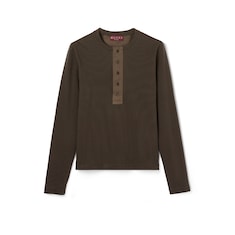 T-shirt in cotone a coste con ricamo